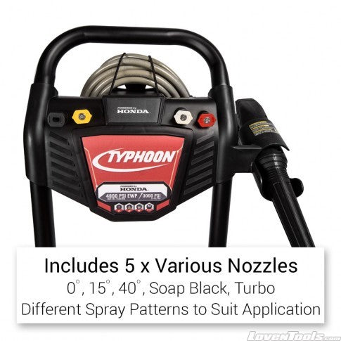 Typhoon TPW3000H 4.5HP 3000PSI Petrol Pressure Washer