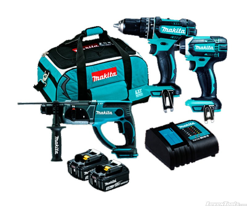 Makita Cordless 18V 2 x 3.0Ah 3 Piece Combo Kit DLX3100S