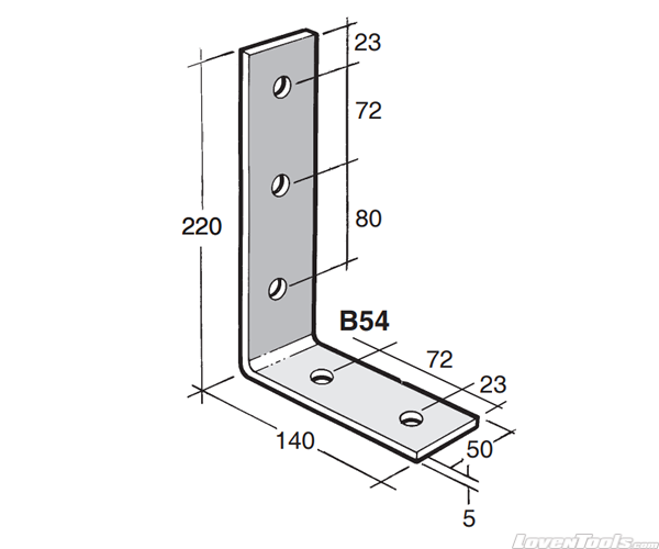 BOWMAC ANGLE BRACKETS (No Gusset) B54