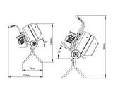 CEMENT MIXER WITH STAND:  PCM 5 WITH  HONEY COMB PALLET,ORANGE COLOR XH-PCM5-HS