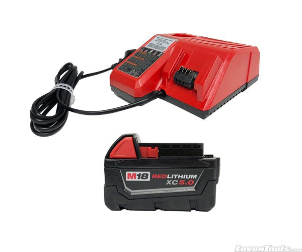 Milwaukee 5.0ah battery & charger 48-11-1850-1C