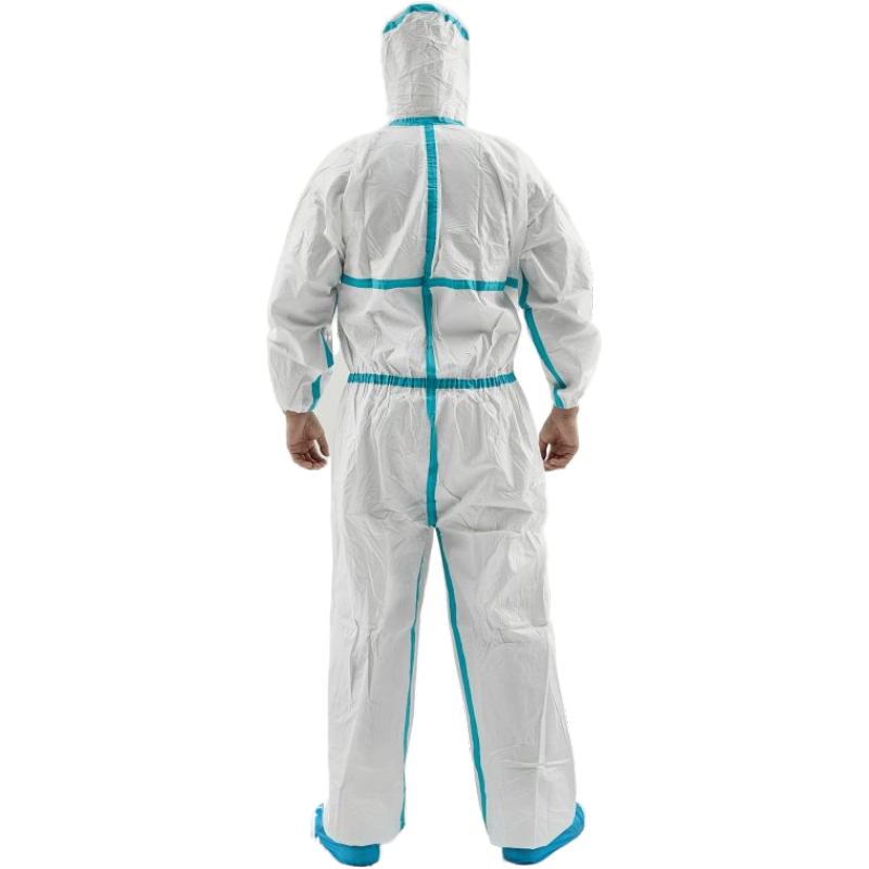 Total Safe Disposable Sealed Microporous Coverall White Size L - 3XL