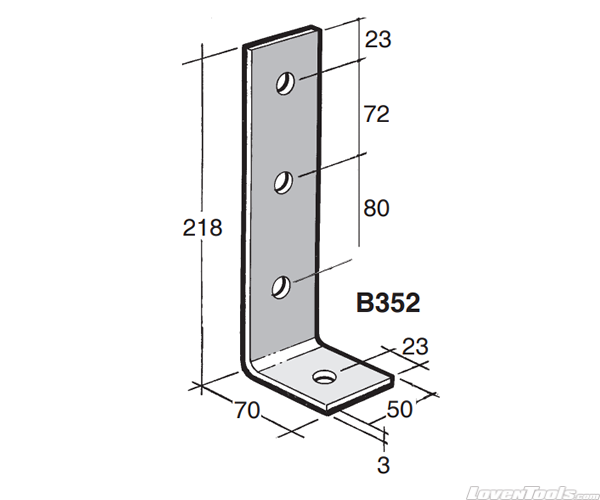 BOWMAC ANGLE BRACKETS (No Gusset) B352