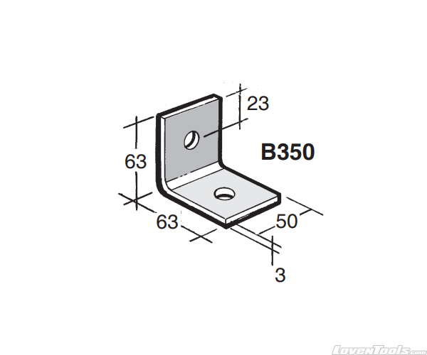 BOWMAC ANGLE BRACKETS (No Gusset) B350