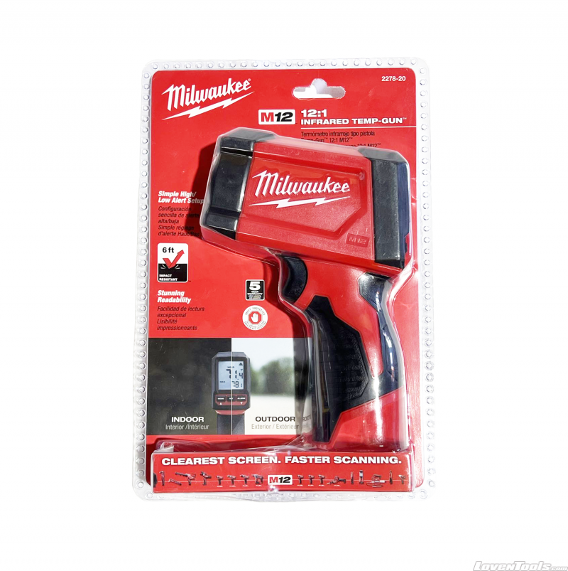 Milwaukee M12 12:1 Infrared Temp-Gun 2278-20