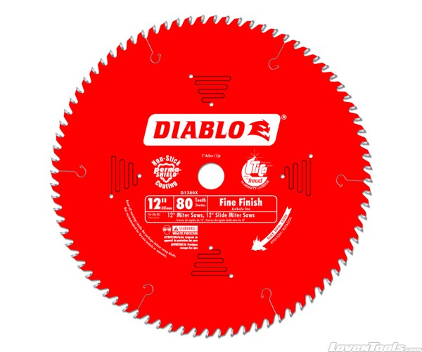 DIABLO 12 in. x 80 Tooth Fine Finish Saw Blade D1280X