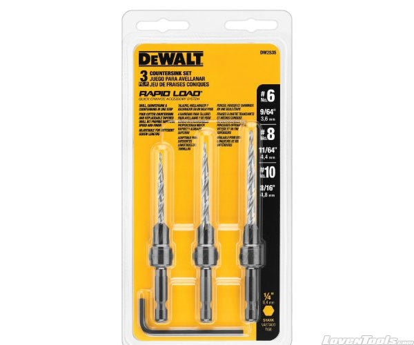 DeWALT 3 Countersink 6,8,10 DW2535