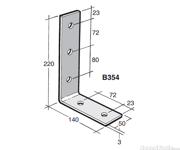 BOWMAC ANGLE BRACKETS (No Gusset) B354