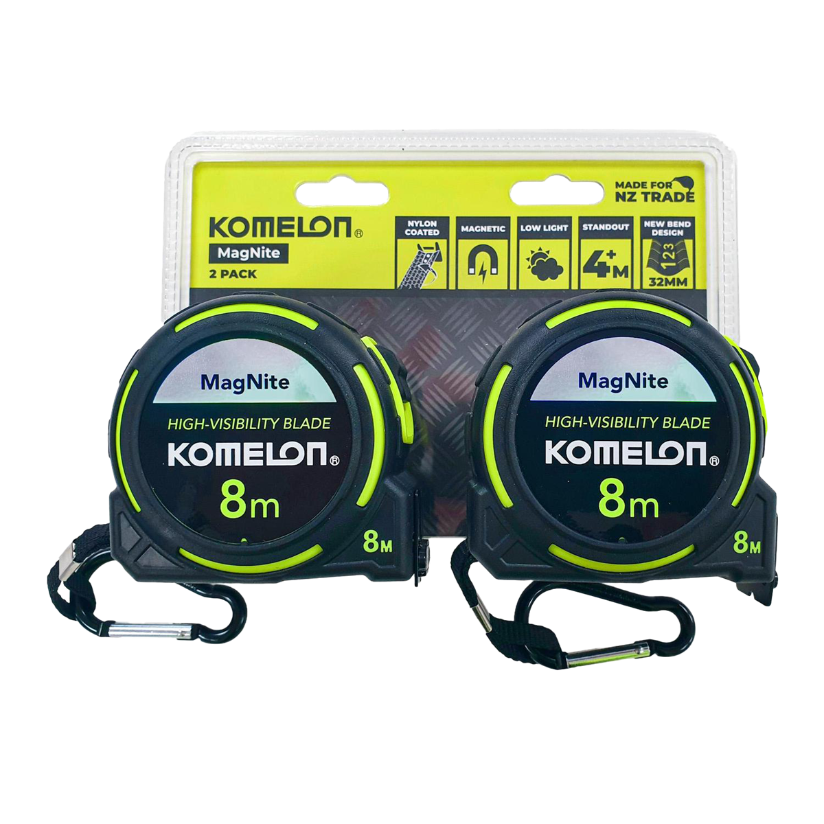 KOMELON MAGNITE BLACK HI-VIZ TAPE 2PACK (8x32mm)