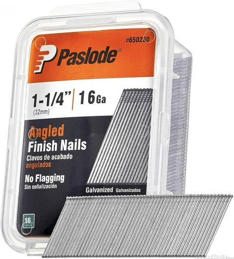 Paslode 16 Gauge Galvanized Angled Finish Nails 2000pcs 650046 1-3/4"(44mm)